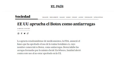 EEUU aprueba Botox El Pais