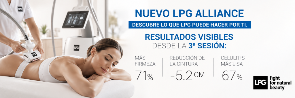 Mujer recibiendo tratamiento corporal con LPG Alliance para mejorar firmeza, contorno corporal y apariencia de la celulitis