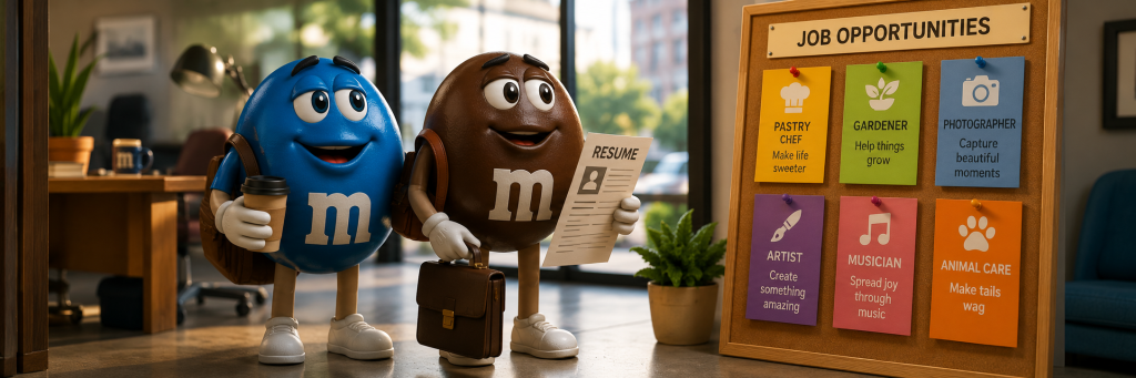 Los cambios siempre traen oportunidades, hasta para los M&Ms azul y chocolate