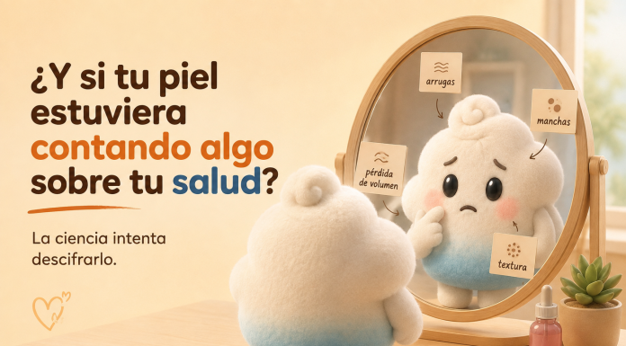 Y si las arrugas no fueran el problema, sino el comienzo? Ilustración sobre la piel como posible señal del envejecimiento y la salud del organismo