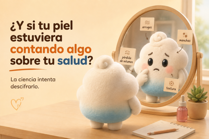 Ilustración sobre la piel como posible señal del envejecimiento y la salud del organismo